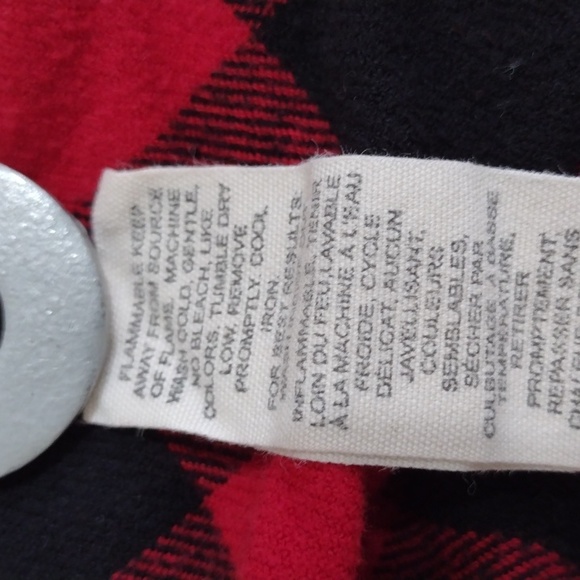 Woolrich Red Buffalo Check Pemberton Boyfriend Flannel Shirt Size S - Picture 9 of 11